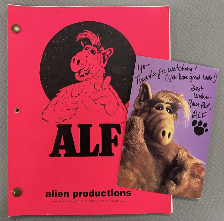 Art+teacher+Connor+Yeager+worked+on+the+80s+sitcom%2C+Alf+and+still+has+the+postcard+and+a+script+from+the+episode+True+Colors.